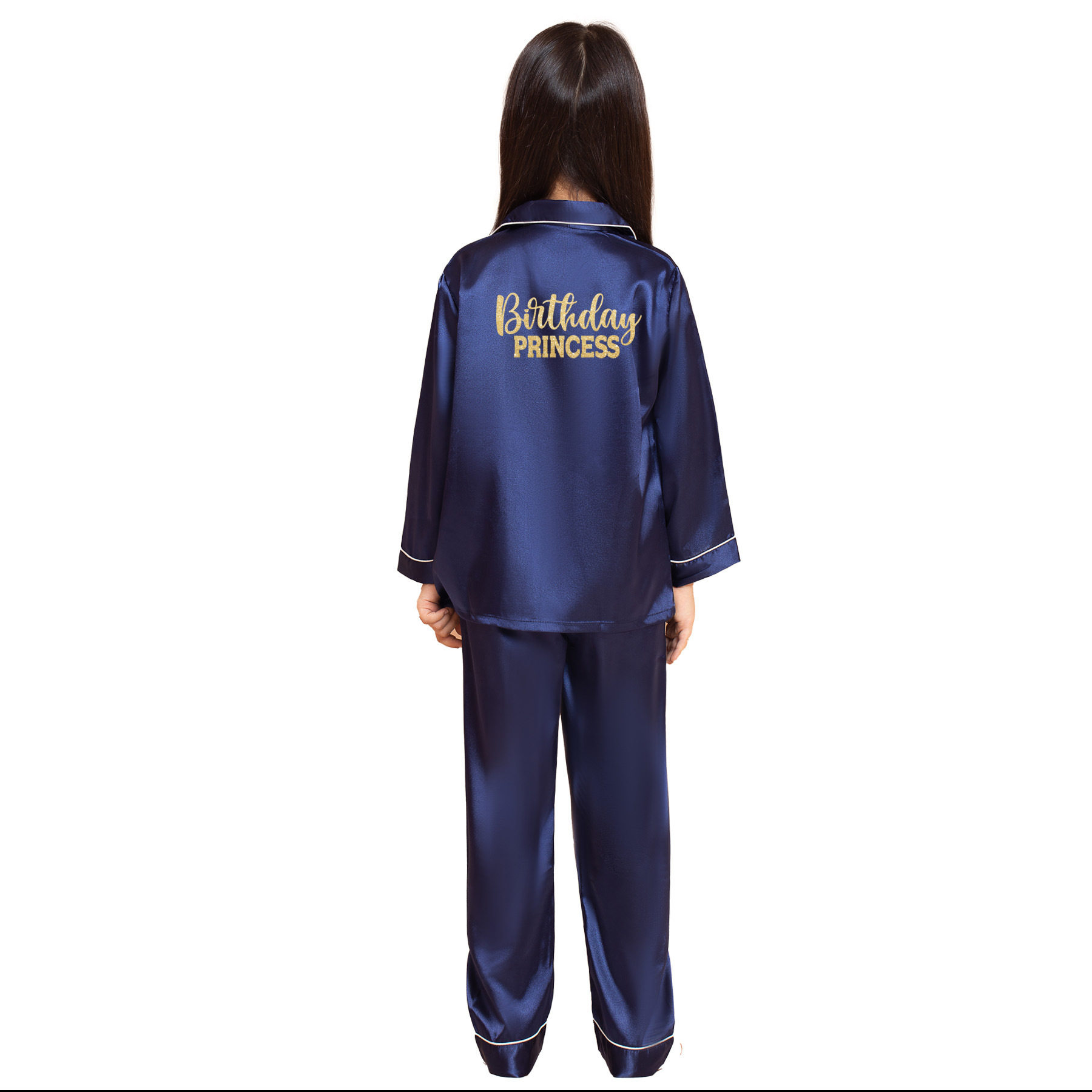 跨境休闲儿童长袖睡衣套装家居服童装长裤居家童睡衣派对公主外贸