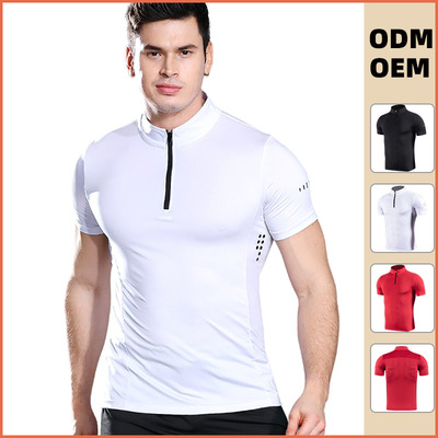 2025健身服男士速干短袖运动T恤快干暴汗跑步POLO衫服装同款