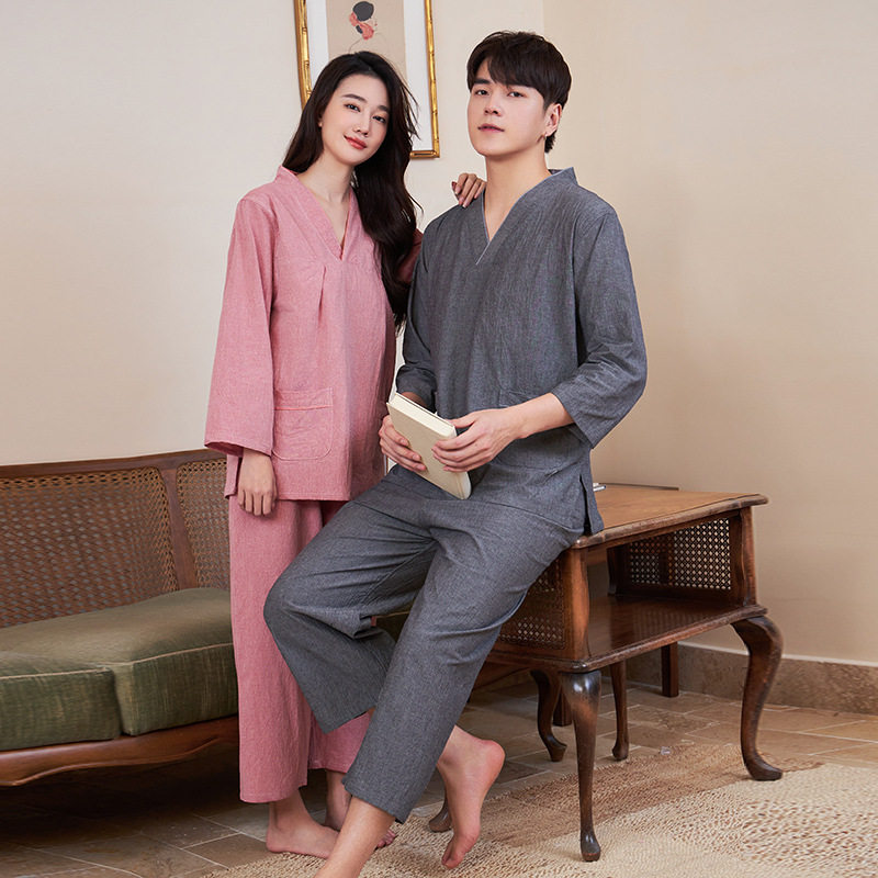 棉质汗蒸服男女桑拿洗浴情侣款