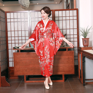 抖音网络网红爆款睡衣女士绸缎大码睡袍浴袍和服新娘伴娘家居服