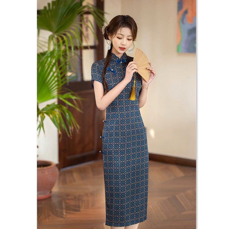 艾旗绣时尚改良新中式小个子旗袍2026夏季新款日常可穿礼服连衣裙