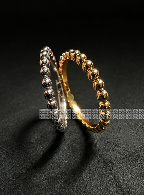 小金珠戒指女S925纯银