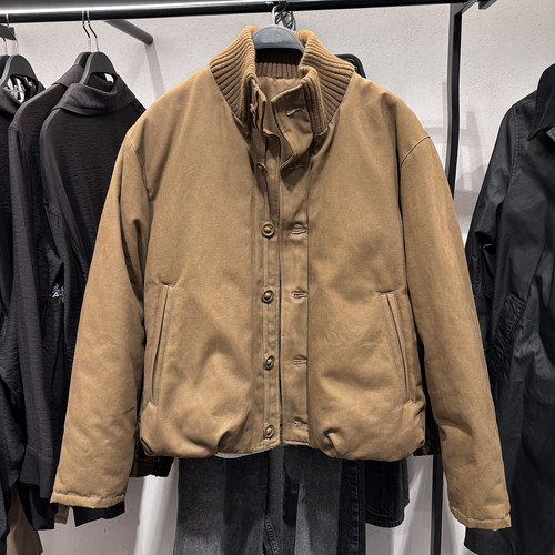 za obasov男装25冬新款图案立领棉服毛衣领棉夹克外套1437349505