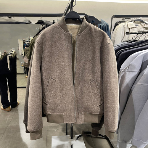 加毛绒休闲宽松棉外套