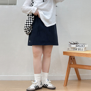 胖mm显瘦a字遮肚小个子包臀半裙 黑色半身短裙女秋季 宛宛大码 工装