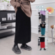 胖mm遮肚显瘦中长款 大码 高腰灯芯绒半身裙女士秋冬新款 直筒a字裙