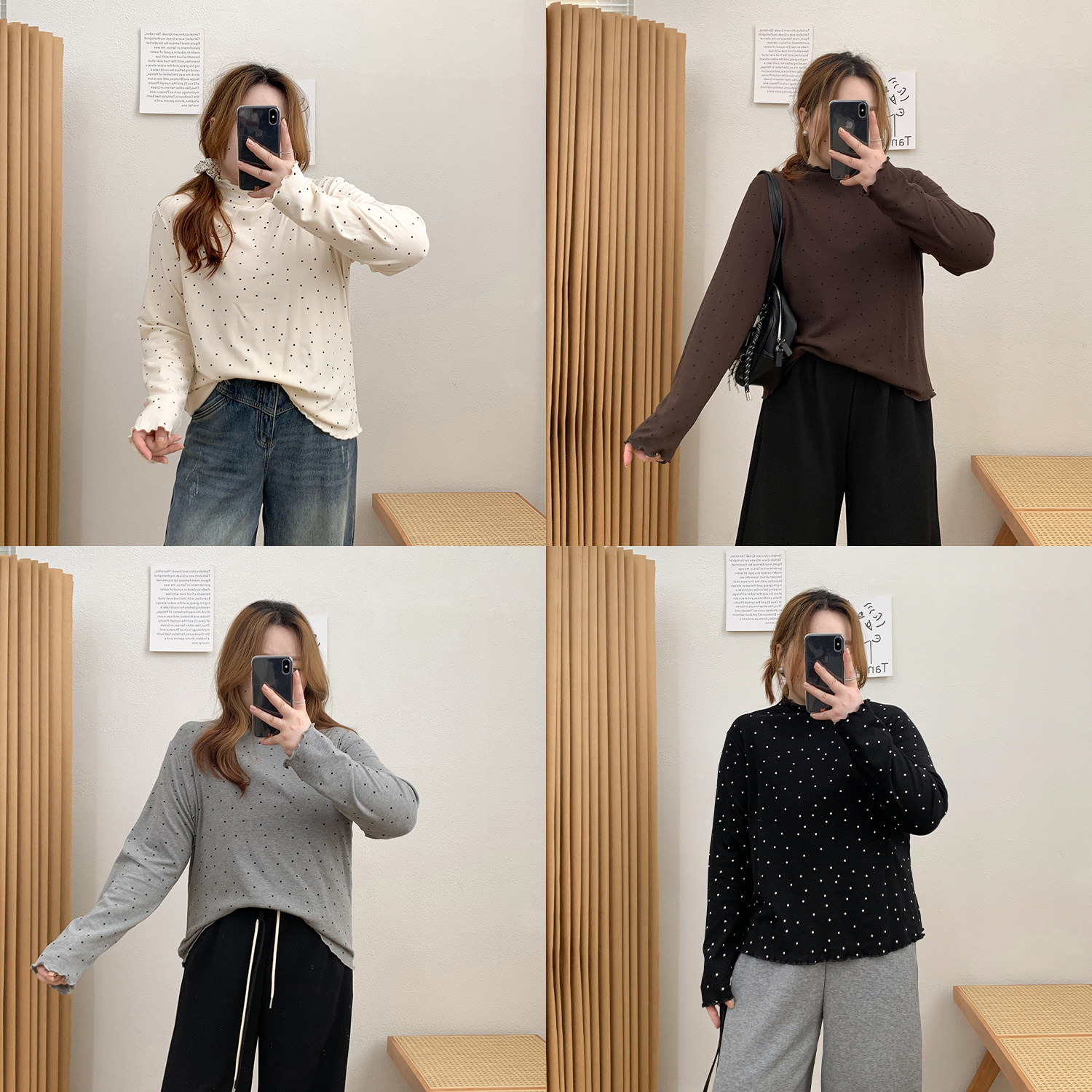 宛宛大码女装波点内搭打底衫秋季胖MM显瘦针织上衣木耳边正肩t恤,女装/女士精品,大码内搭,淘宝优惠券,粉丝福利购,淘宝优惠卷