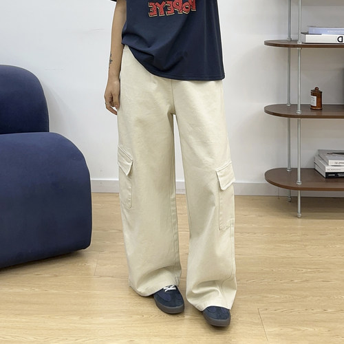 百搭宽松弯刀裤女阔腿裤