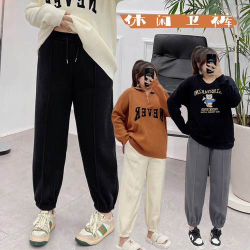 加大卫裤秋冬加绒束脚裤