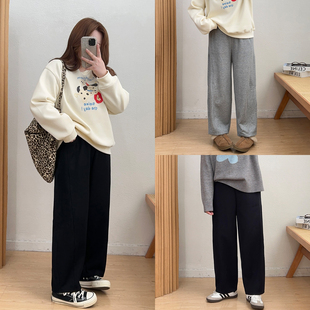 宛宛大码哈伦裤女秋冬加绒加厚镰刀裤胖mm显瘦高腰宽松萝卜老爹裤