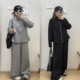 卫衣卫裤 宛宛大码 秋冬宽松开衫 胖mm盐系运动服套装 休闲两件套 女装
