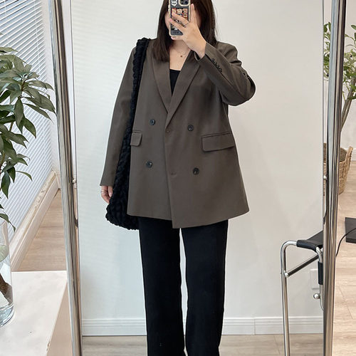 春秋季宽松显瘦休闲西服上衣