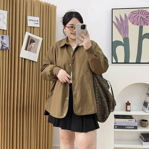 衬衫领外套百搭宽松版型