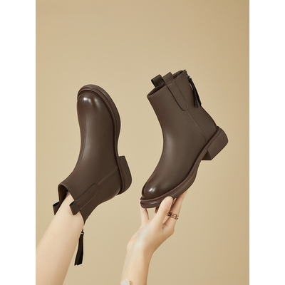 短靴女靴子女鞋2025新款爆款妈妈鞋加绒皮鞋女款冬季马丁靴