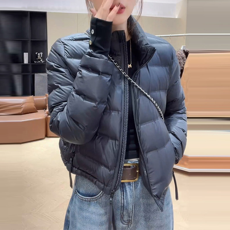 韩版短款立领加厚保暖显瘦棉服女
