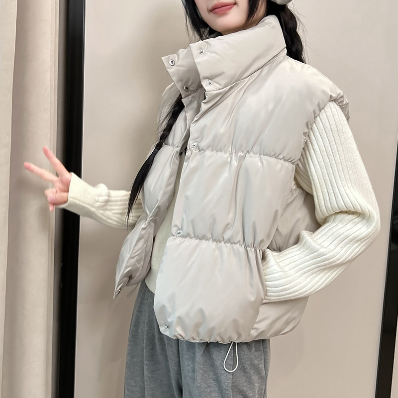 立领棉马甲女短款保暖百搭