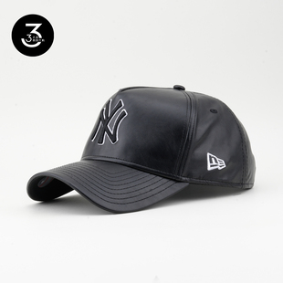 韩国代购 NEWERA纽亦华皮革940硬顶大头围卡车帽NY纽约扬基黑色