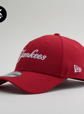 韩国代购NEWERA纽亦华帽子YANKEES940硬顶MLB纽约扬基棒球帽红色