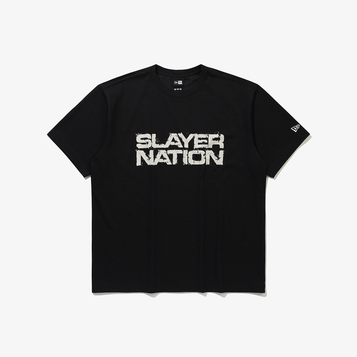 韩国代购纽亦华NEWERA X SLAYER重金属乐队联名大字母T恤黑色