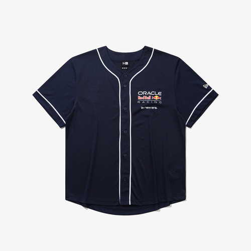 韩国代购NEW ERA X RED BULL RACING纽亦华X红牛联名网眼衬衫藏蓝