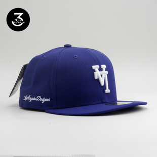 韩国代购 NEWERA纽亦华5950平沿全封闭棒球帽倒LOGO洛杉矶道奇LA