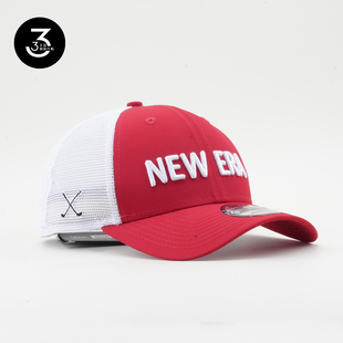 韩国代购NEWERA纽亦华高尔夫系列夏季防晒940网眼硬顶棒球帽红色