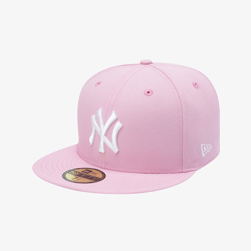 韩国代购NEWERA纽亦华5950平沿全封闭大头棒球帽NY纽约扬基米粉色
