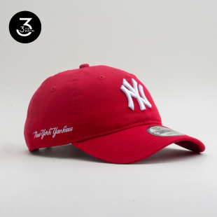 韩国代购 NEWERA纽亦华MLB球队940软顶大标棒球帽NY纽约扬基大红色