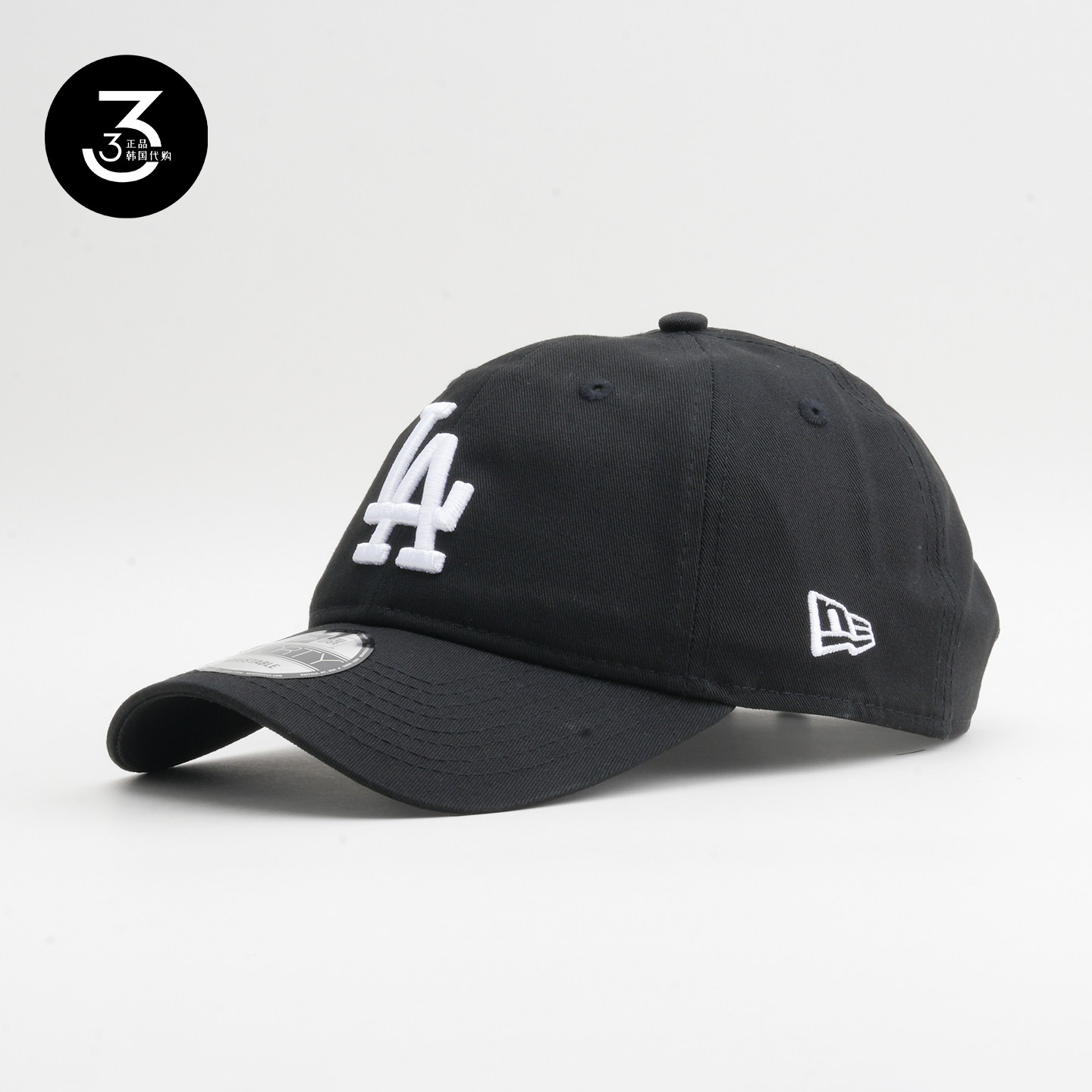 韩国代购NEWERA纽亦华940软顶大标可调节棒球帽LA洛杉矶道奇黑色