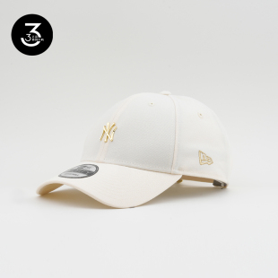 韩国代购 NEWERA纽亦华夏防晒大头940硬顶金属小标NY棒球帽米白色