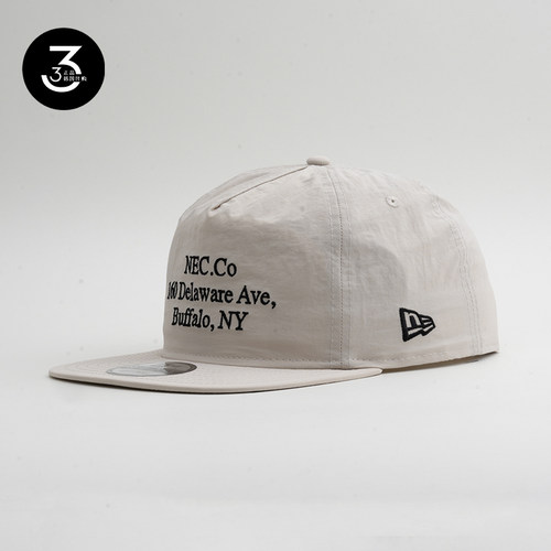 韩国代购NEWERA纽亦华帽子1920平沿速干软顶夏季通风棒球帽米色