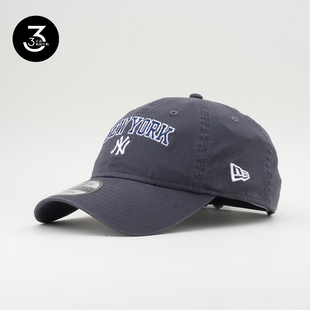 韩国代购NEWERA纽亦华帽子男女同款920软顶小标NY字母棒球帽炭灰