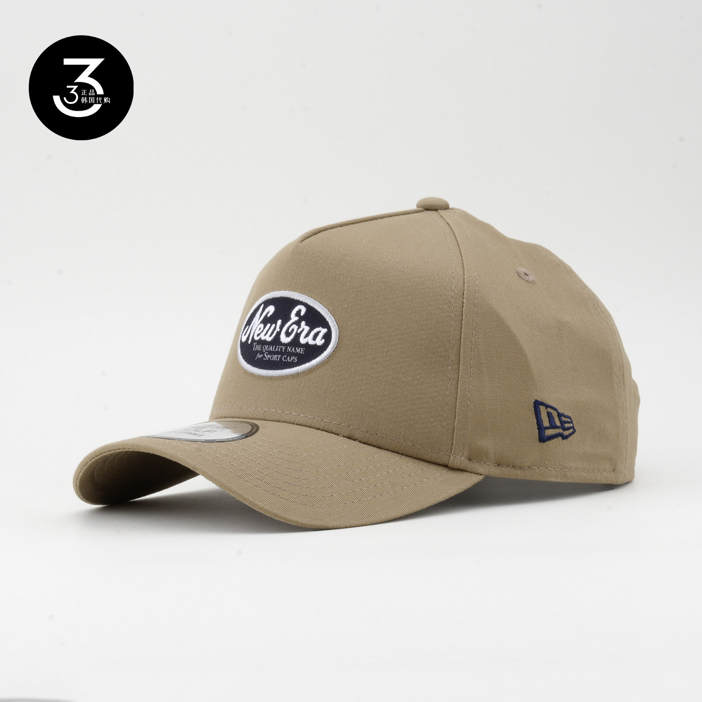 韩国代购NEWERA纽亦华940硬顶高颅顶大头围可调节卡车帽卡其色