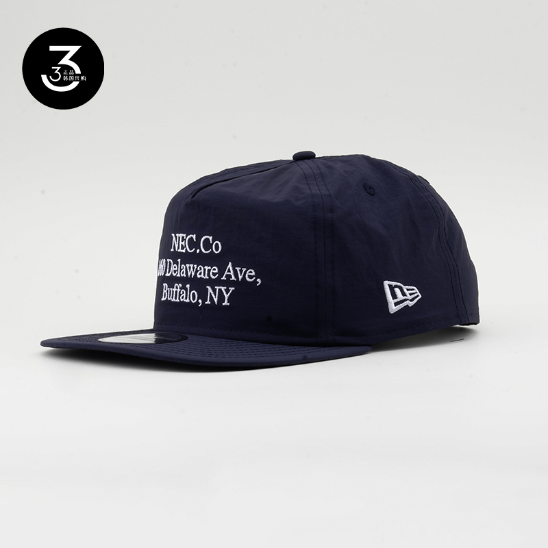 韩国代购NEWERA纽亦华帽子1920平沿速干软顶夏季通风棒球帽藏蓝色