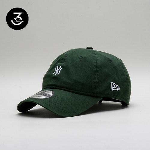 韩国代购NEWERA帽子夏潮940小标软顶NY鸭舌帽洋基棒球帽深绿色