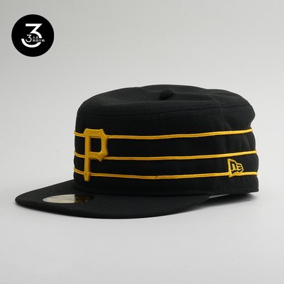 韩国代购NEWERA纽亦华PILLBOX复古平沿全封闭药盒帽黄P匹兹堡海盗