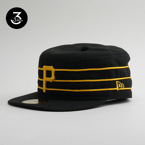 韩国代购NEWERA纽亦华PILLBOX复古平沿全封闭药盒帽黄P匹兹堡海盗