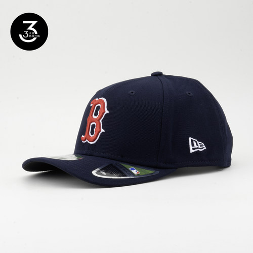 韩国代购NEWERA纽亦华970微弯檐可调棒球帽MLB球队红B波士顿红袜