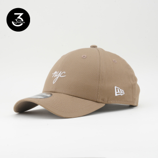 韩国代购 NEWERA纽亦华男女940硬顶NYC刺绣字母小标棒球帽卡其色