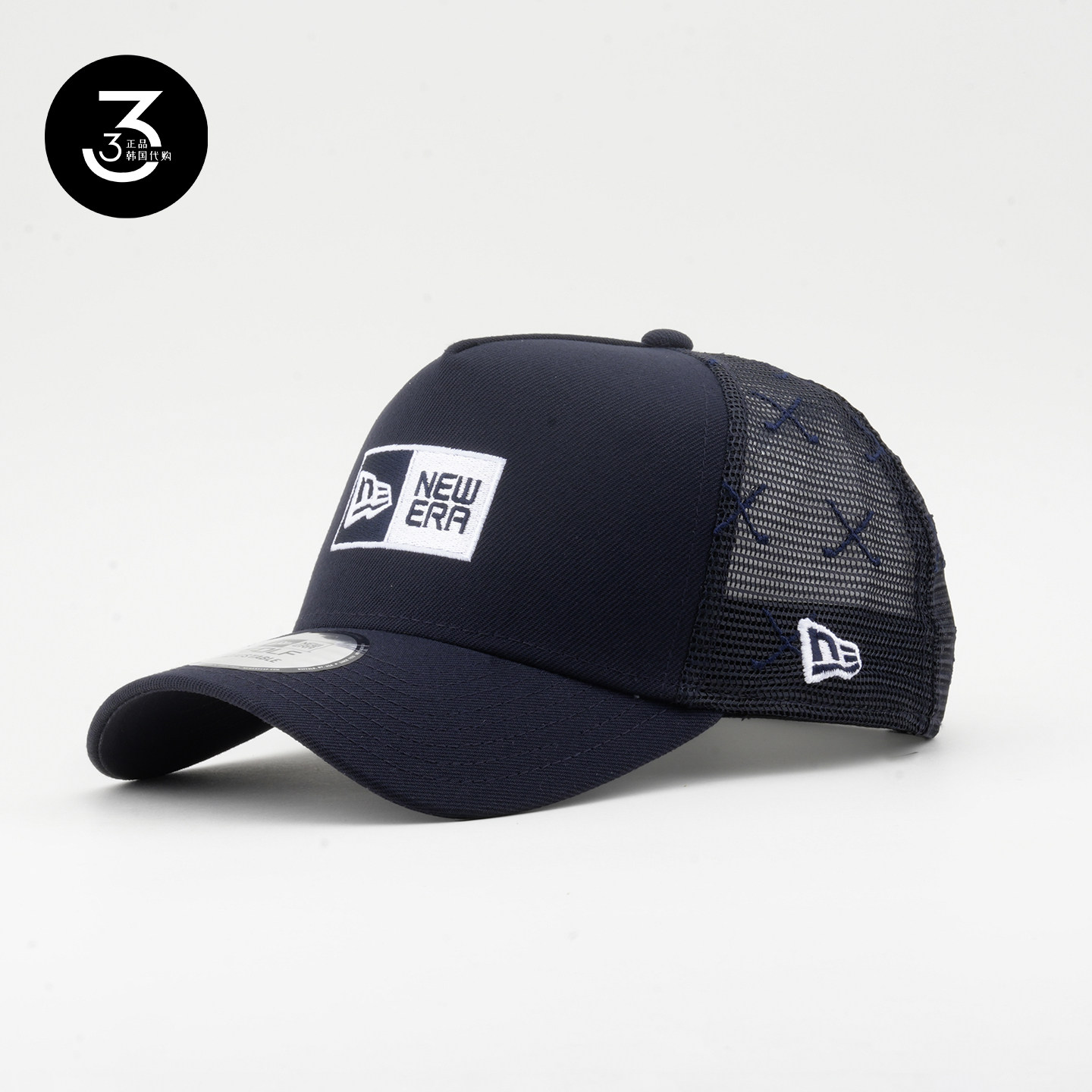 韩国代购NEWERA纽亦华高尔夫BOX LOGO 940硬顶网眼大头围卡车帽蓝,运动包/户外包/配件,运动帽,淘宝优惠券,粉丝福利购,淘宝优惠卷