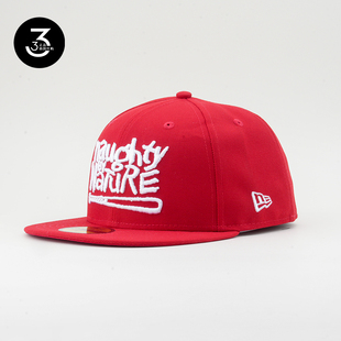 NEWERA X NAUGHTY BY NATURE美国说唱组合联名5950平沿棒球帽红色