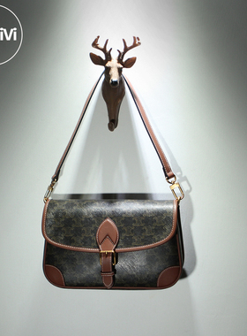 Airvivi-22S21-2025秋冬新款时尚老花法棍包腋下包斜挎包女包