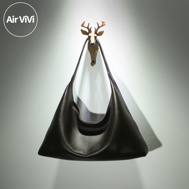 Airvivi-22S44-2025秋冬新款头层牛皮腋下包单肩包真皮大包女包