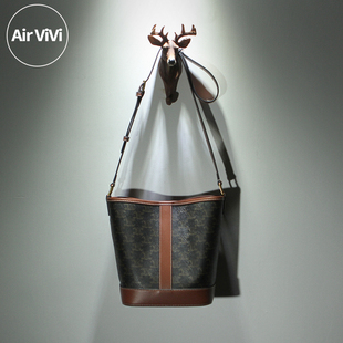 经典 欧洲站新款 老花水桶包拼色女包单肩包斜挎包 19S40 Airvivi