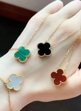 15MM钛钢四叶草项链不掉色