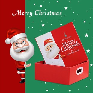 圣诞新款零食包装礼盒节日喜庆礼品盒创意糖果精美礼物盒子纸盒空