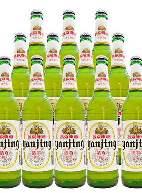 北京燕京啤酒10度整箱大绿顺义