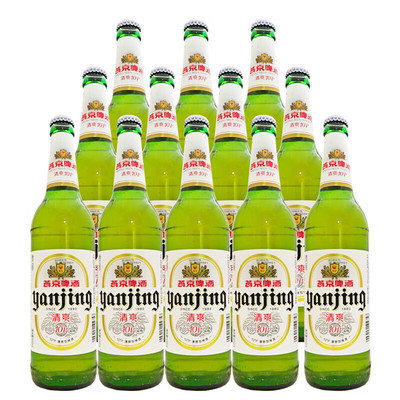 北京燕京啤酒10度整箱大绿顺义