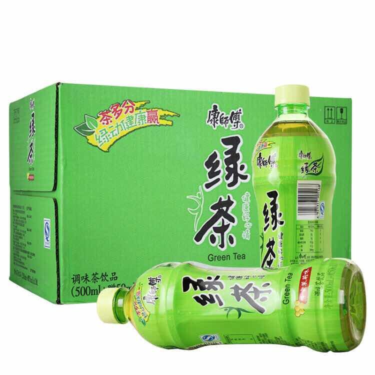 康师傅绿茶500ml*15瓶整箱茶饮料饮品 京津冀包邮