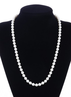 环保高档珍珠项链婚礼 长款珍珠毛衣链女 欧美 项饰简约 长